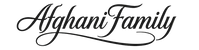 Black 'Afghani Family' text on a white background
